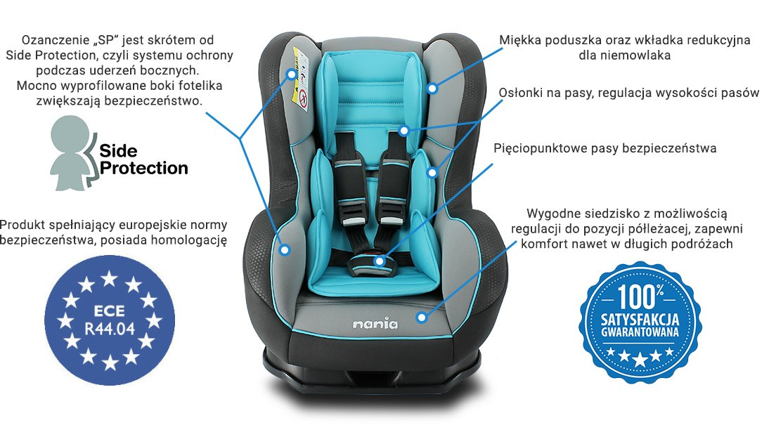 Cosmo Luxe 0-25 kg Nania, uchylny Cosmo Luxe 0-25 kg Nania, uchylny