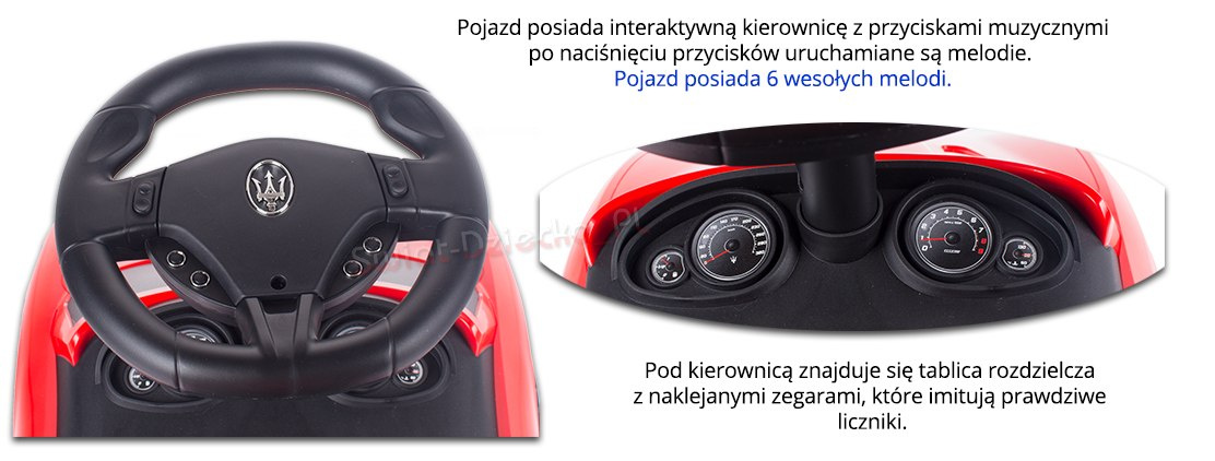 Pojazd, Jeździdełko MASERATI Licencja, Moduł dźwiękowy Pojazd, Jeździdełko MASERATI Licencja, Moduł dźwiękowy