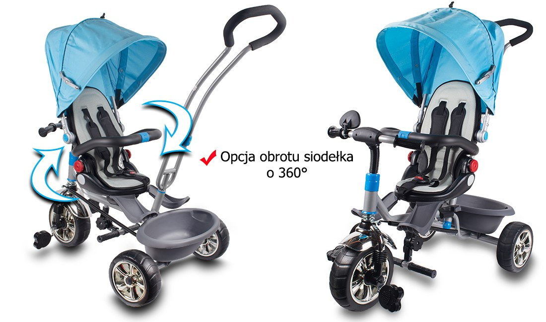 Rowerek trójkołowy, trójkołowiec TOP KIDS, obracane siedzenie 360 stopni Rowerek trójkołowy, trójkołowiec TOP KIDS, obracane siedzenie 360 stopni