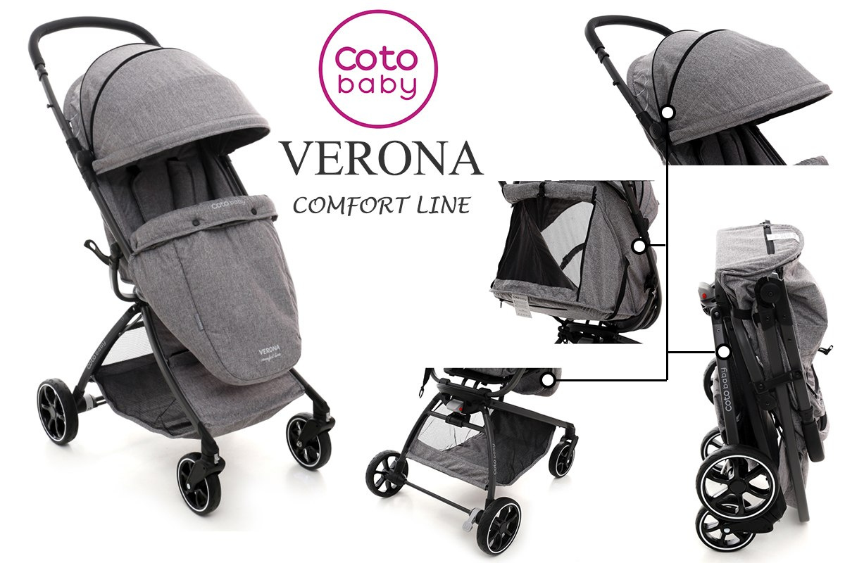 Wózek spacerowy VERONA Comfort LINE Coto Baby ultra lekki Wózek spacerowy VERONA Comfort LINE Coto Baby ultra lekki