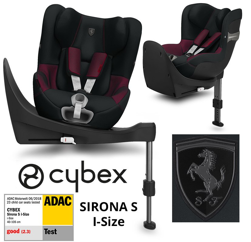 Sirona S I-Size Victory Black Ferrari Fotelik samochodowy 0-18 kg ADAC Sirona S I-Size Victory Black Ferrari Fotelik samochodowy 0-18 kg ADAC