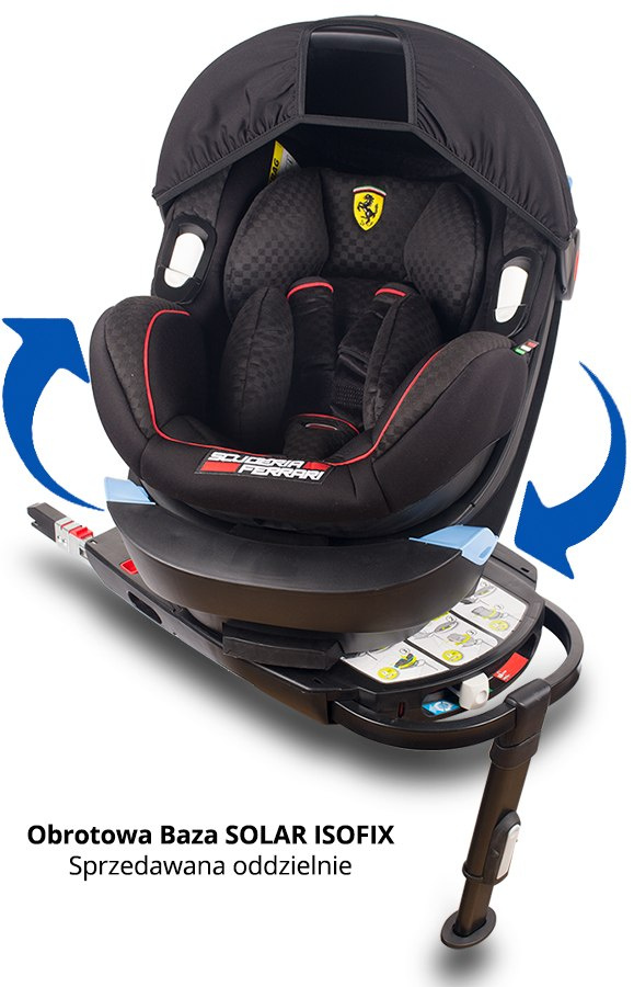 Satellite MIGO Ferrari Black nosidełko 0-13 kg + baza na pas samochodowy Satellite MIGO Ferrari Black nosidełko 0-13 kg + baza na pas samochodowy