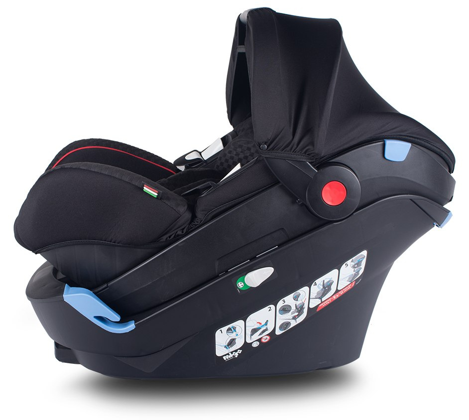 Satellite MIGO Ferrari Black nosidełko 0-13 kg + baza na pas samochodowy Satellite MIGO Ferrari Black nosidełko 0-13 kg + baza na pas samochodowy