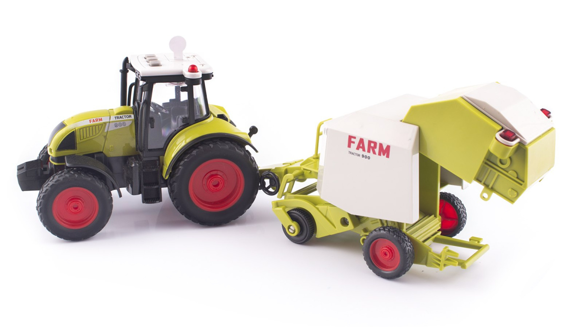 TRAKTOR Z PRZYCZEPĄ DO BALOWANIA SIANA, ŚWIATŁO I DŹWIĘK, Ruchome elementy TRAKTOR Z PRZYCZEPĄ DO BALOWANIA SIANA, ŚWIATŁO I DŹWIĘK, Ruchome elementy