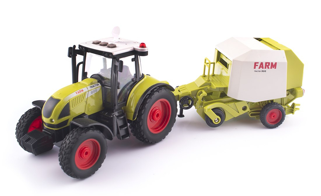 Traktor z balownicą do siana Traktor z balownicą do siana