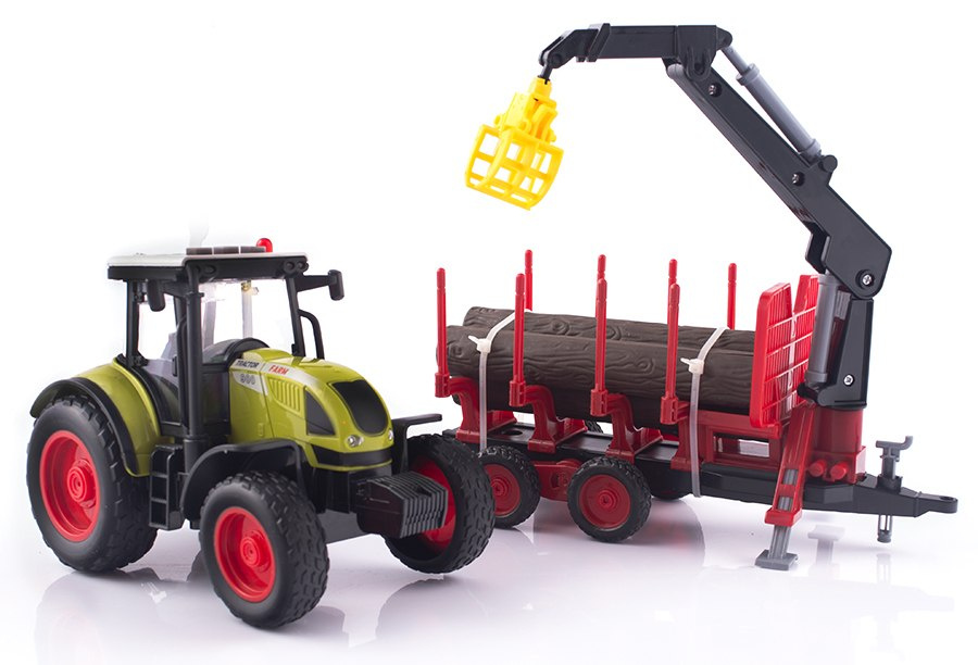 traktor z przyczepką na drzewo i hds'em traktor z przyczepką na drzewo i hds'em