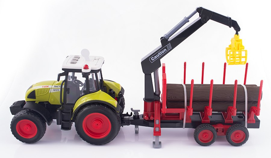 TRAKTOR Z PRZYCZEPĄ NA DRZEWO, HDS, ŚWIATŁO I DŹWIĘK, Ruchome elementy TRAKTOR Z PRZYCZEPĄ NA DRZEWO, HDS, ŚWIATŁO I DŹWIĘK, Ruchome elementy