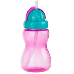 Canpol babies bidon z miękką, składaną rurką silikonową 270 ml RÓŻOWY