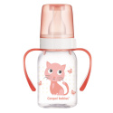 Canpol babies butelka wąska 120ml CUTE ANIMALS  z uchwytem