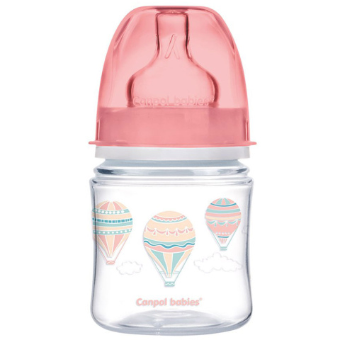 Canpol babies butelka szeroka antykolkowa 120ml PP EasyStart IN THE CLOUDS różowa Canpol babies butelka szeroka antykolkowa 120ml PP EasyStart IN THE CLOUDS różowa