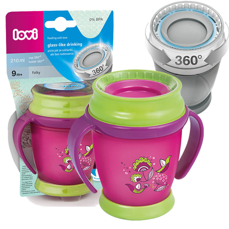 LOVI kubek niekapek 360 mini 210 ml 9+ GIRL LOVI kubek niekapek 360 mini 210 ml 9+ GIRL