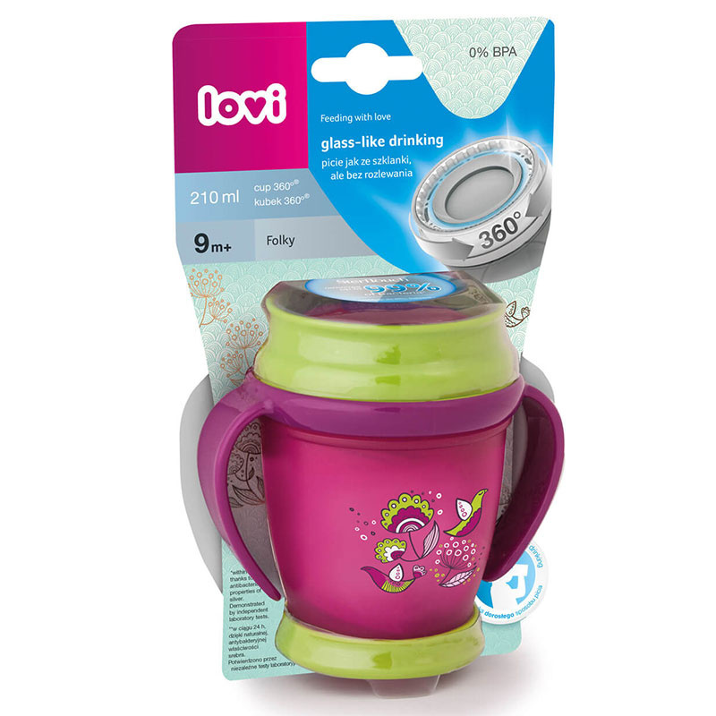 LOVI kubek niekapek 360 mini 210 ml 9+ GIRL LOVI kubek niekapek 360 mini 210 ml 9+ GIRL