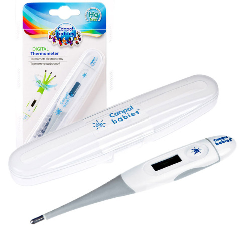 Termometr elektroniczny z silikonową miękką końcówką Canpol Babies Termometr elektroniczny z silikonową miękką końcówką Canpol Babies