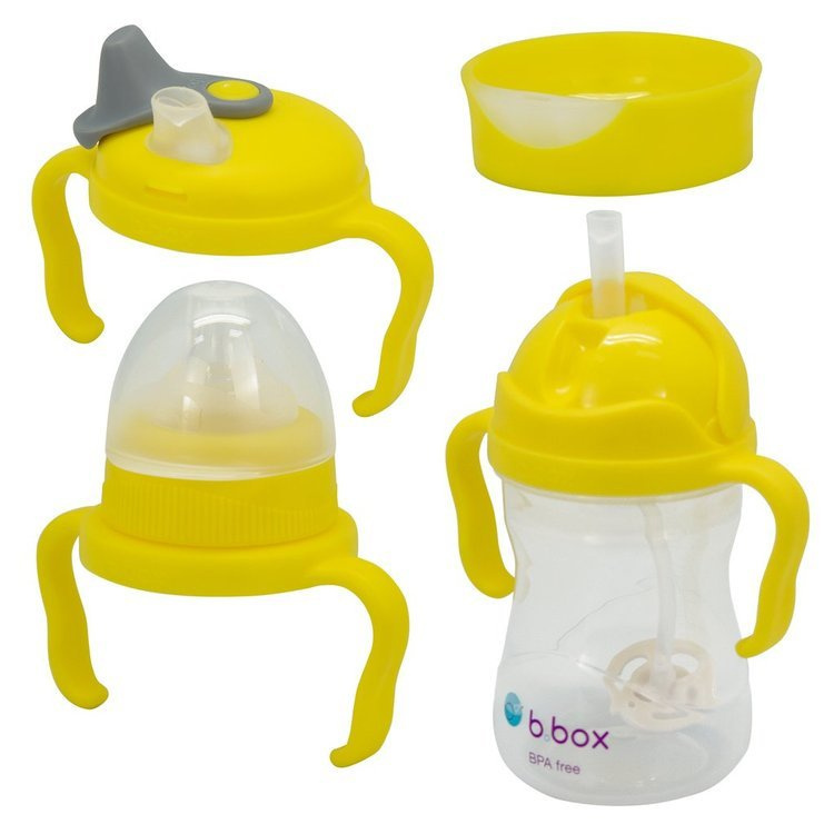 B.Box Kubek 240 ml dla dzieci - Zestaw 4w1- cytrynowy B.Box Kubek 240 ml dla dzieci - Zestaw 4w1- cytrynowy