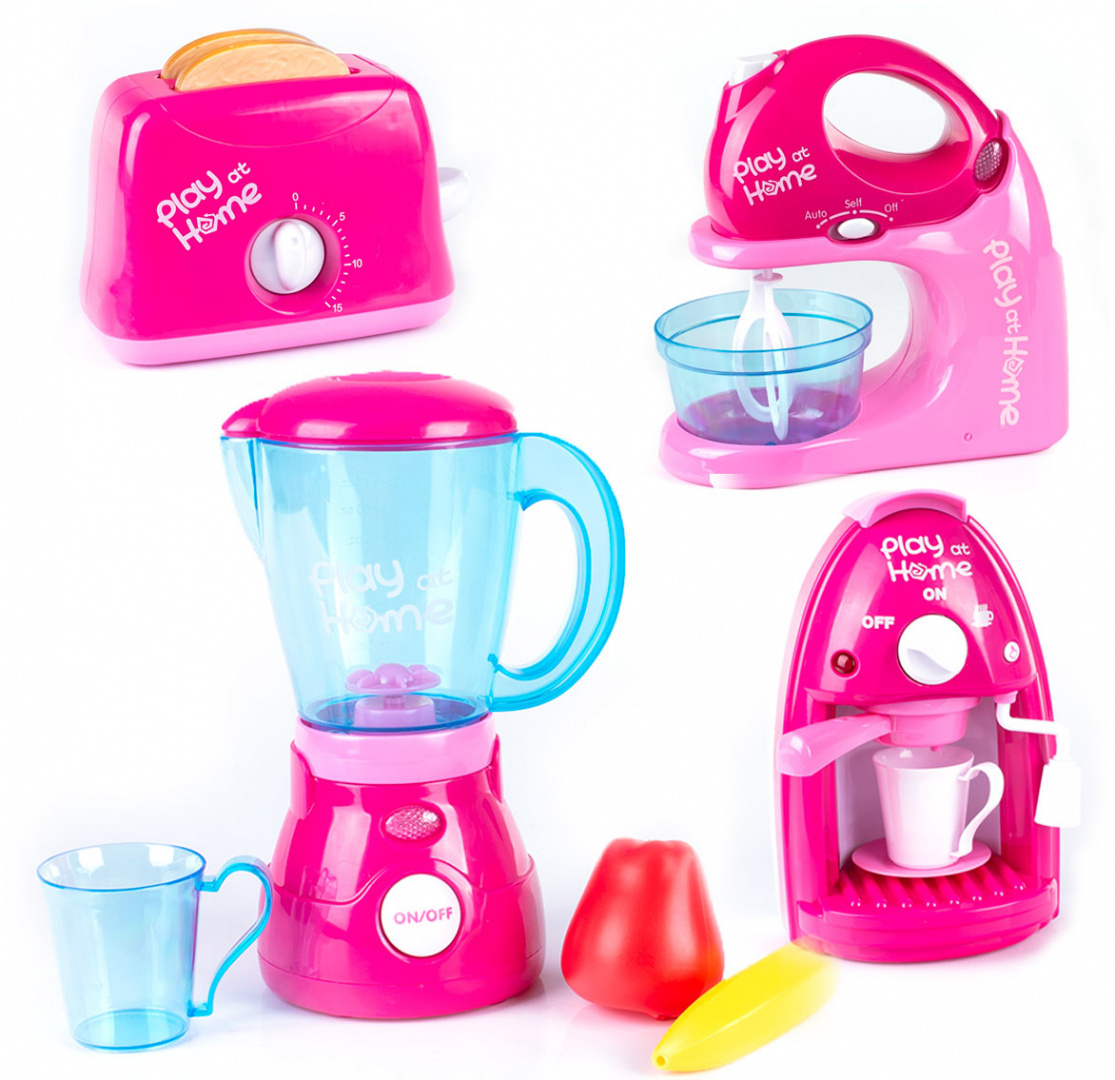 Zestaw kuchenny AGD dla dziecka, toster/opiekacz, ekspres do kawy, misker, blender - realne funkcje Zestaw kuchenny AGD dla dziecka, toster/opiekacz, ekspres do kawy, misker, blender - realne funkcje