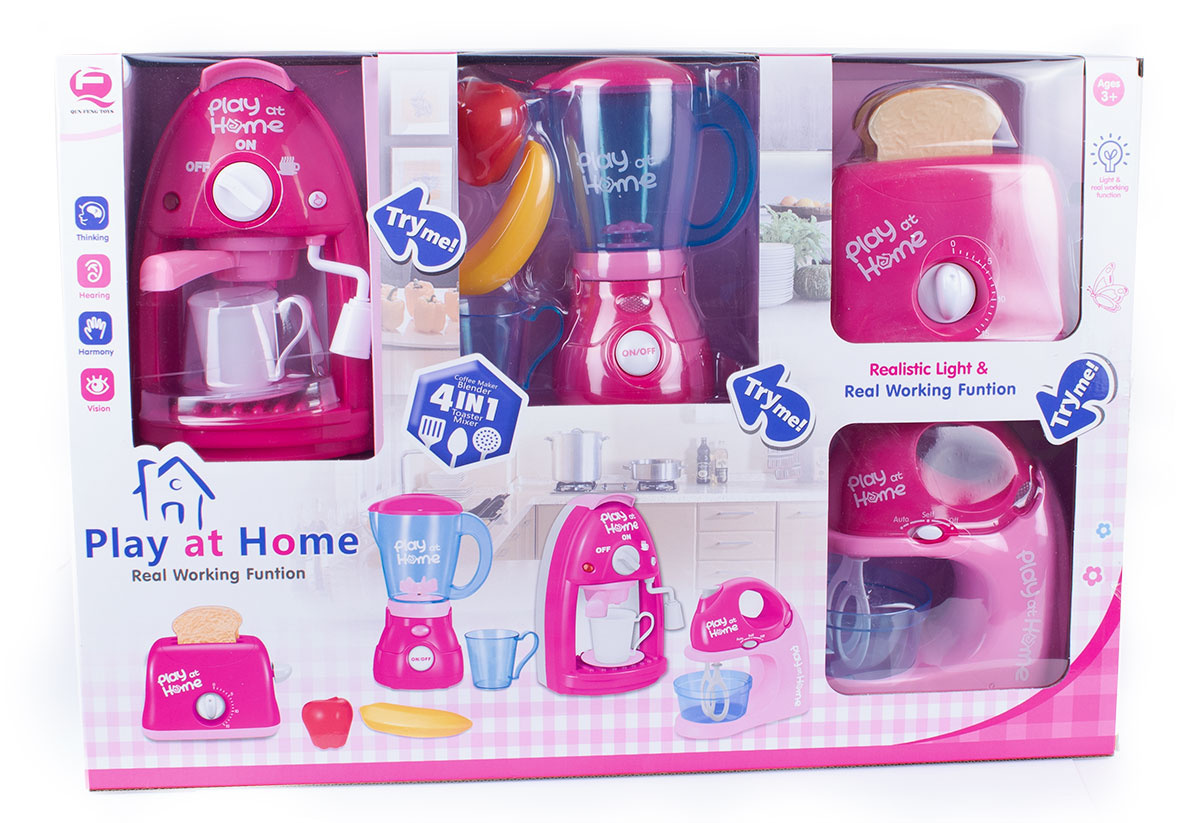 Zestaw kuchenny AGD dla dziecka, toster/opiekacz, ekspres do kawy, misker, blender - realne funkcje Zestaw kuchenny AGD dla dziecka, toster/opiekacz, ekspres do kawy, misker, blender - realne funkcje