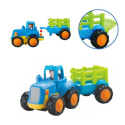 Zestaw pojazdów rolniczych, budowlanych 4 szt. Traktor z przyczepą, Betoniarka, Wywrotka, Koparka