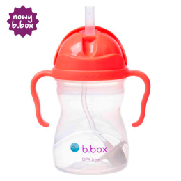 B.Box Innowacyjny Bidon z obciążoną słomką 240 ml dla dzieci, BBOX- Arbuzowy