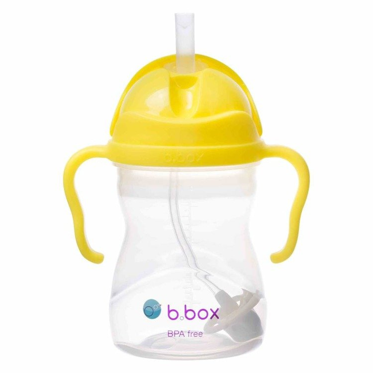 B.Box Bidon ze słomką 240 ml dla dzieci - Cytrynowy B.Box Bidon ze słomką 240 ml dla dzieci - Cytrynowy