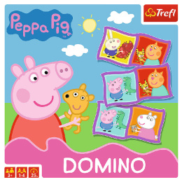 Domino Świnka Peppa TREFL - kultowa gra z bohaterami bajki z Peppą