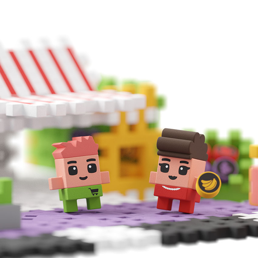 Klocki Mini Waffle CITY SHOP- klocki dla dzieci 148 el. Marioinex Klocki Mini Waffle CITY SHOP- klocki dla dzieci 148 el. Marioinex