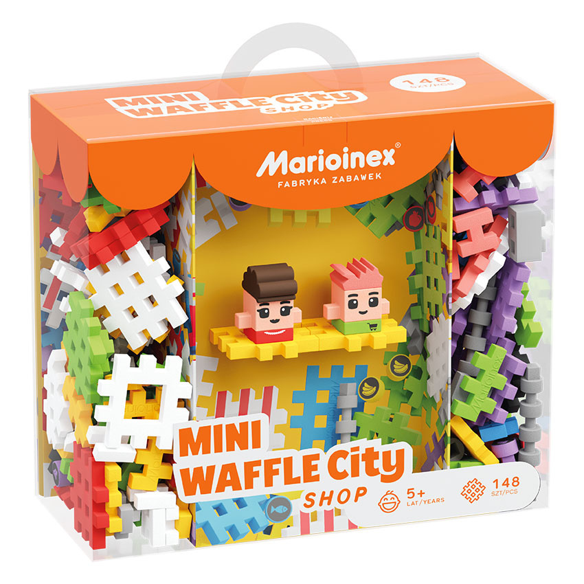 Klocki Mini Waffle CITY SHOP- klocki dla dzieci 148 el. Marioinex Klocki Mini Waffle CITY SHOP- klocki dla dzieci 148 el. Marioinex