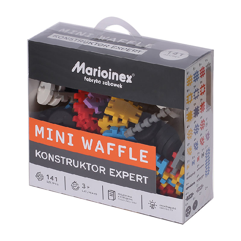 Klocki Mini Wafle Konstruktor EXPERT MARIOINEX - Polskie Klocki 141 elementów Waffle Klocki Mini Wafle Konstruktor EXPERT MARIOINEX - Polskie Klocki 141 elementów Waffle