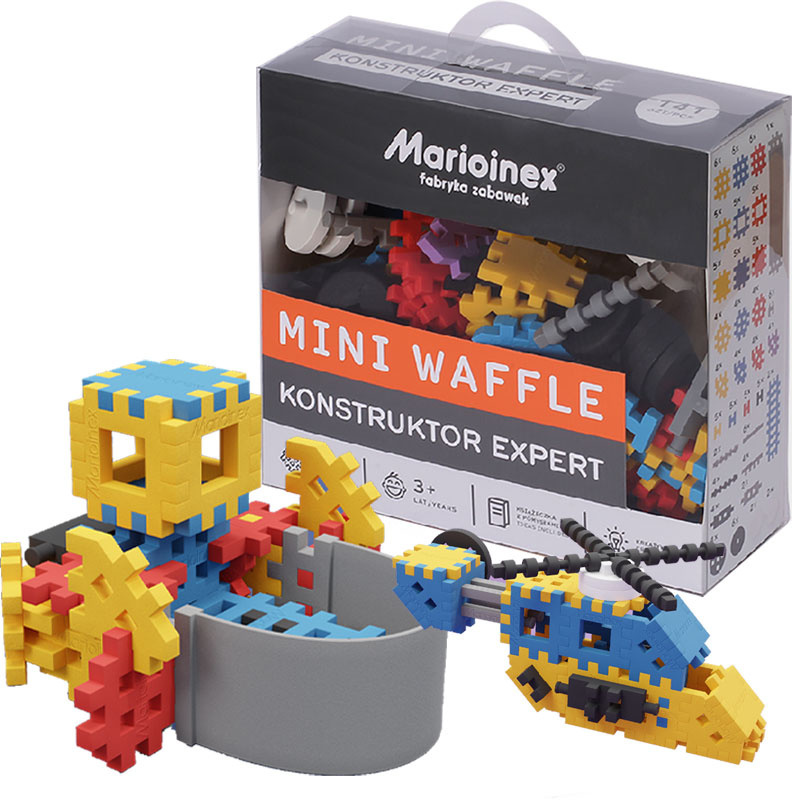 Klocki Mini Wafle Konstruktor EXPERT MARIOINEX - Polskie Klocki 141 elementów Waffle Klocki Mini Wafle Konstruktor EXPERT MARIOINEX - Polskie Klocki 141 elementów Waffle