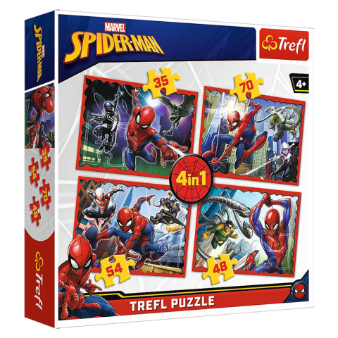 W sieci Spider-mana, puzzle z motywem bajki SPIDERMAN