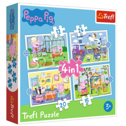 Wspomnienia z wakacji , puzzle z motywem bajki Świnka Peppa