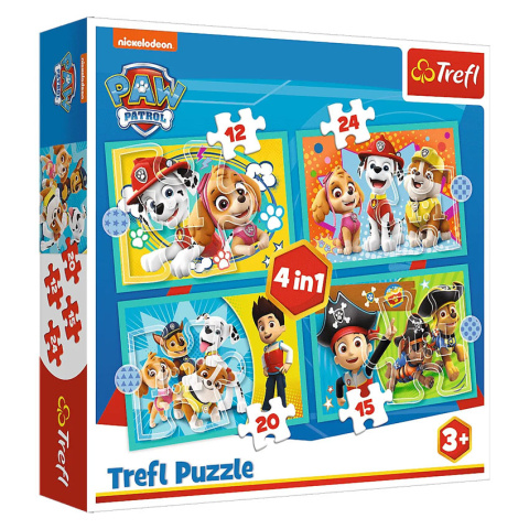Wesoła ekipa Psiego Patrolu, puzzle z motywem bajki PSI PATROL Wesoła ekipa Psiego Patrolu, puzzle z motywem bajki PSI PATROL