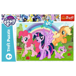 Trefl Puzzle 60 el. | Tęczowa przyjaźń My little Pony, puzzle z kucykami Pony