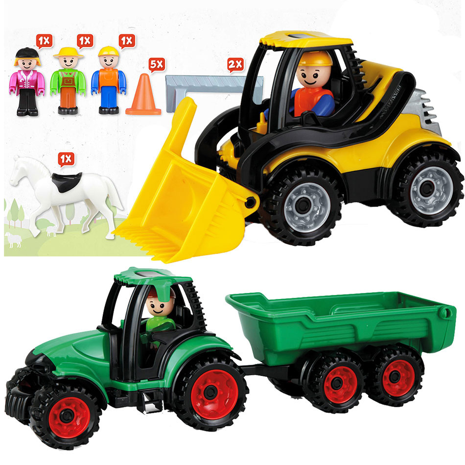 Zestaw pojazdów rolniczych LENA Truckies Traktor, Spychacz 23 el. Zestaw pojazdów rolniczych LENA Truckies Traktor, Spychacz 23 el.