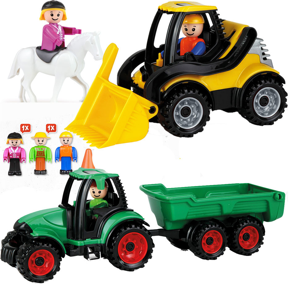Zestaw pojazdów rolniczych LENA Truckies Traktor, Spychacz 23 el. Zestaw pojazdów rolniczych LENA Truckies Traktor, Spychacz 23 el.