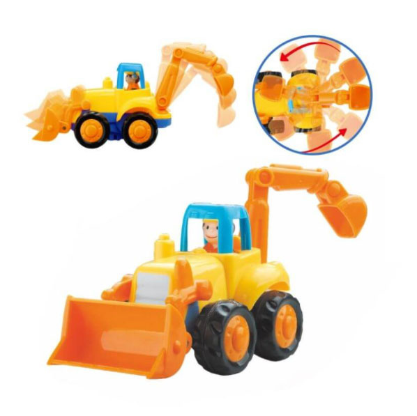 Zestaw pojazdów rolniczych, budowlanych 4 szt. Traktor z przyczepą, Betoniarka, Wywrotka, Koparka Zestaw pojazdów rolniczych, budowlanych 4 szt. Traktor z przyczepą, Betoniarka, Wywrotka, Koparka