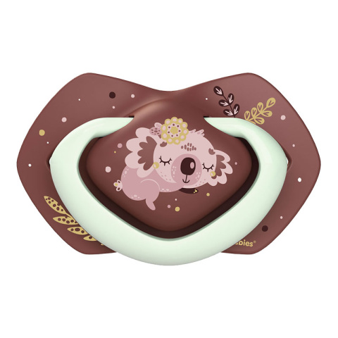 CANPOL Smoczek uspokajający silikonowy 18 m symetryczny Świecący w ciemności SLEEPY KOALA 2szt. Pink CANPOL Smoczek uspokajający silikonowy 18 m symetryczny Świecący w ciemności SLEEPY KOALA 2szt. Pink