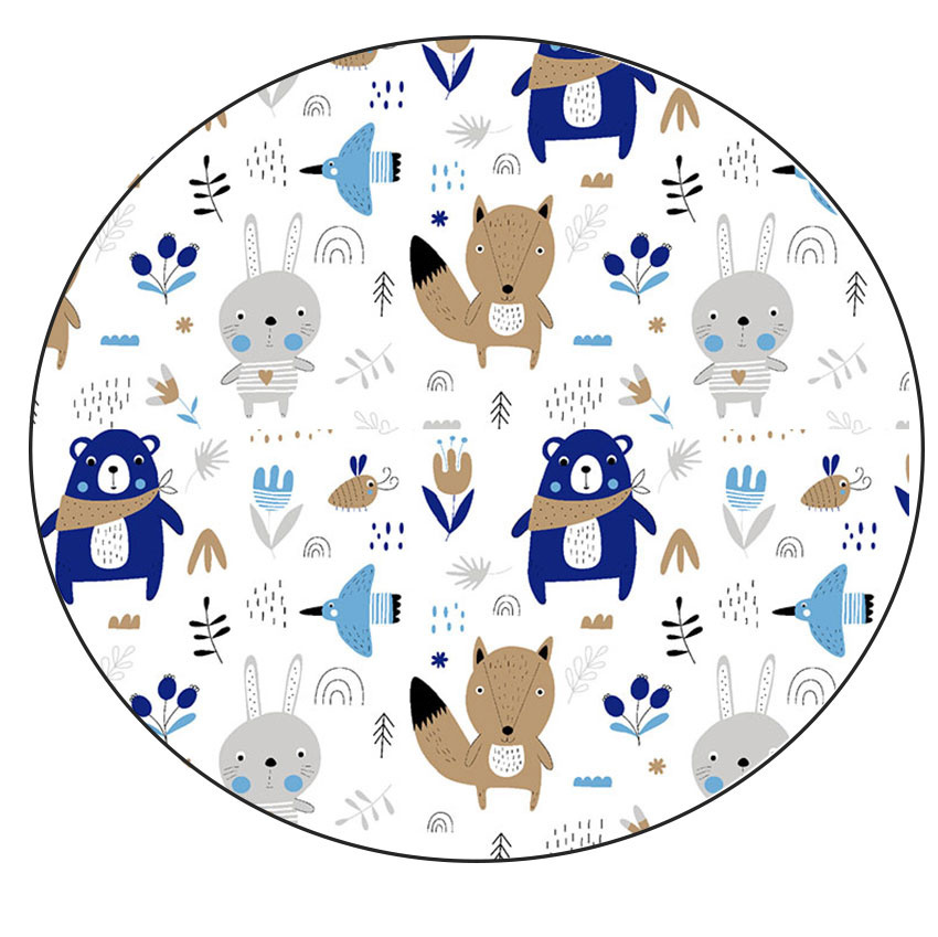 Miękki kocyK Dwustronny Minky bawełniany 80x90 cm Niebieski Zwierzątka Miękki kocyK Dwustronny Minky bawełniany 80x90 cm Niebieski Zwierzątka
