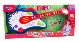 Gitara, muzyczna zabawka dla dzieci - instrument z dźwiękami, odgłosy zwierzątek, muzyka