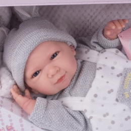 Lalka niemowlak, bobas reborn 42 cm - oryginalna lalka hiszpańska jak żywy niemowlak