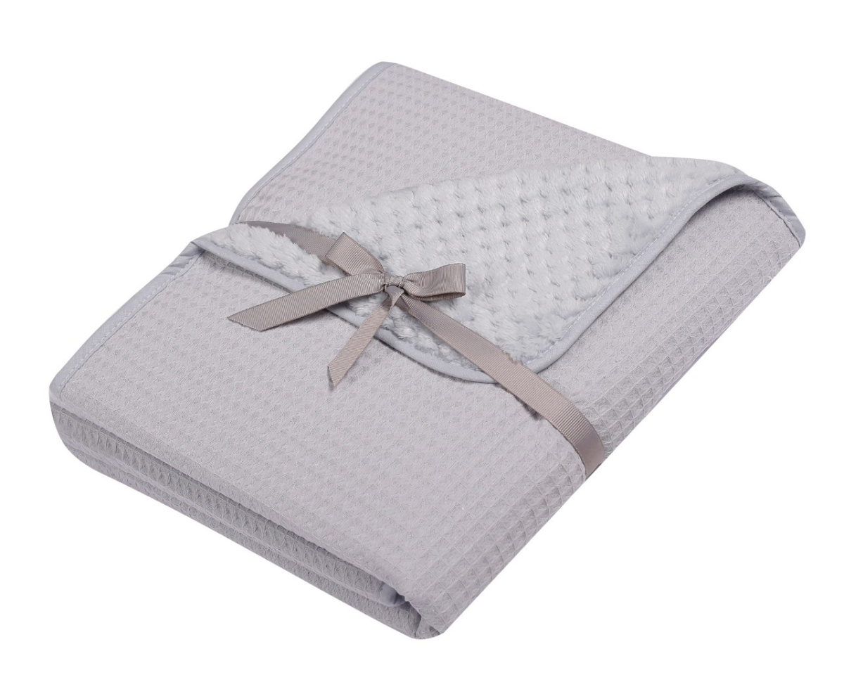 Miękki Kocyk Wafel Soft dla dziecka dwustronny - 90x80 cm SZARY Miękki Kocyk Wafel Soft dla dziecka dwustronny - 90x80 cm SZARY