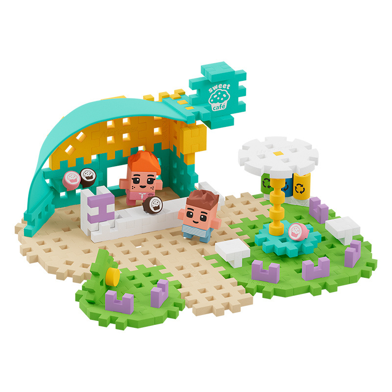 Mini Wafle City Kawiarnia klocki 80 el. Marioinex Mini Wafle City Kawiarnia klocki 80 el. Marioinex