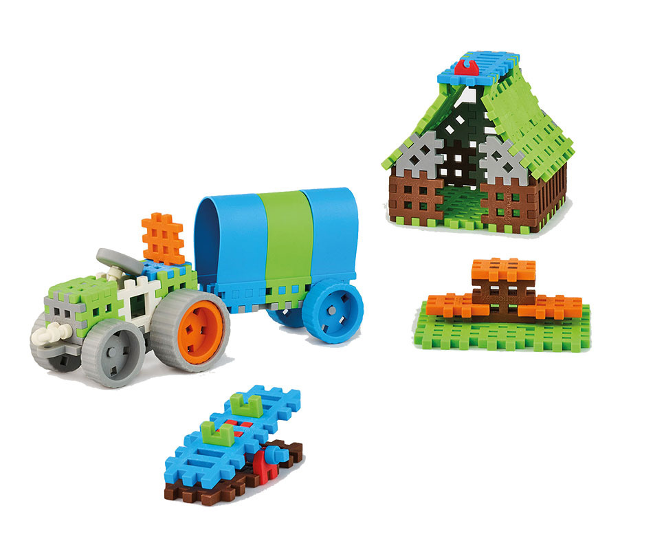 Mini Wafle City Rolnik Średni 90 el. Klocki konstrukcyjne | Marioinex MX Mini Wafle City Rolnik Średni 90 el. Klocki konstrukcyjne | Marioinex MX