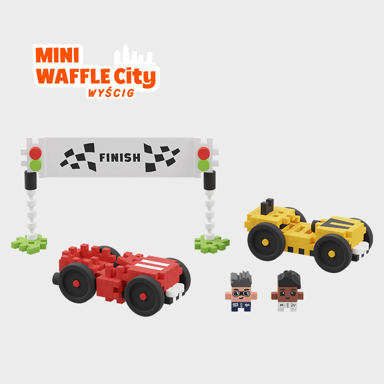 Mini Wafle CIty Wyścig klocki 80 el. Marioinex Mini Wafle CIty Wyścig klocki 80 el. Marioinex