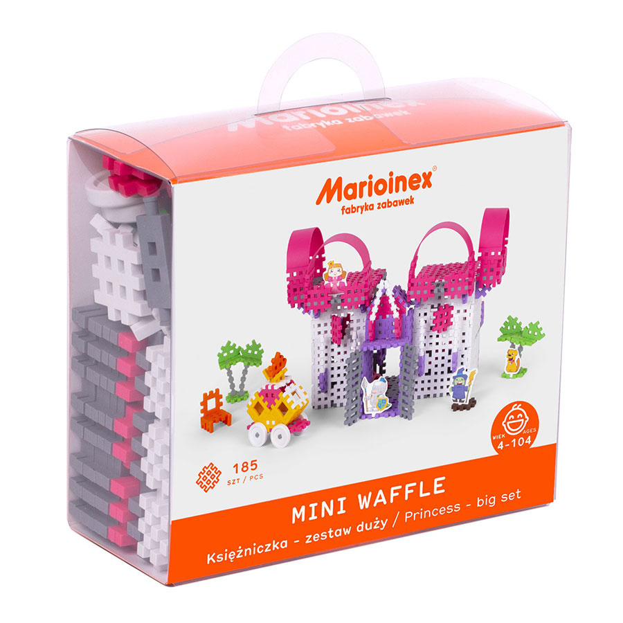 Mini Wafle Konstruktor Księżniczka Duża 185 el. Klocki konstrukcyjne dla dziewczynek| Marioinex MX Mini Wafle Konstruktor Księżniczka Duża 185 el. Klocki konstrukcyjne dla dziewczynek| Marioinex MX