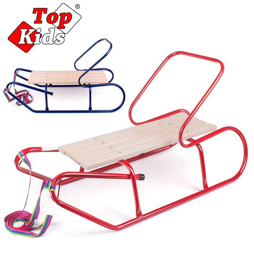 Sanki metalowe dla dzieci z oparciem Top Kids sznurek gratis Sanki metalowe dla dzieci z oparciem Top Kids sznurek gratis