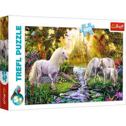 Trefl Puzzle 100 el. | Sekretny ogród- puzzle dla dzieci z motywem koników