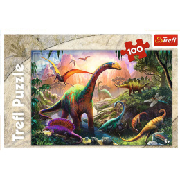 Trefl Puzzle 100 el. | Świat dinozaurów - puzzle dla dzieci z motywem  dinozaurów