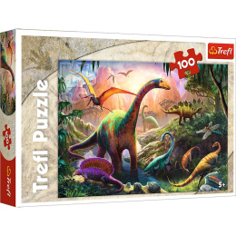 Trefl Puzzle 100 el. | Świat dinozaurów - puzzle dla dzieci z motywem  dinozaurów