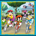 Trefl Puzzle 3w1 | Myszka Miki z przyjaciółmi, puzzle z motywem bajki Minnie Mouse