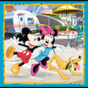 Trefl Puzzle 3w1 | Myszka Miki z przyjaciółmi, puzzle z motywem bajki Minnie Mouse